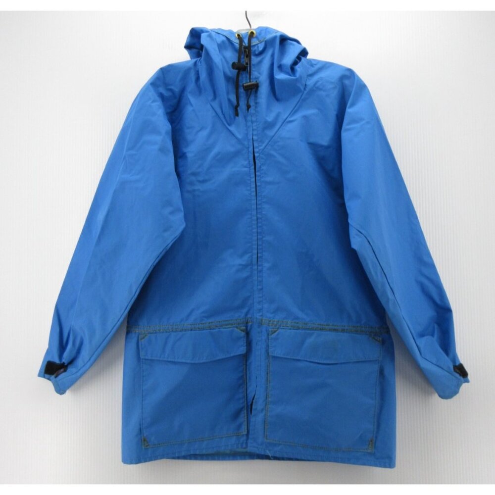 VINTAGE Log House Designs Jacket Small Gore Tex Rain Coat Hoodie 80s *